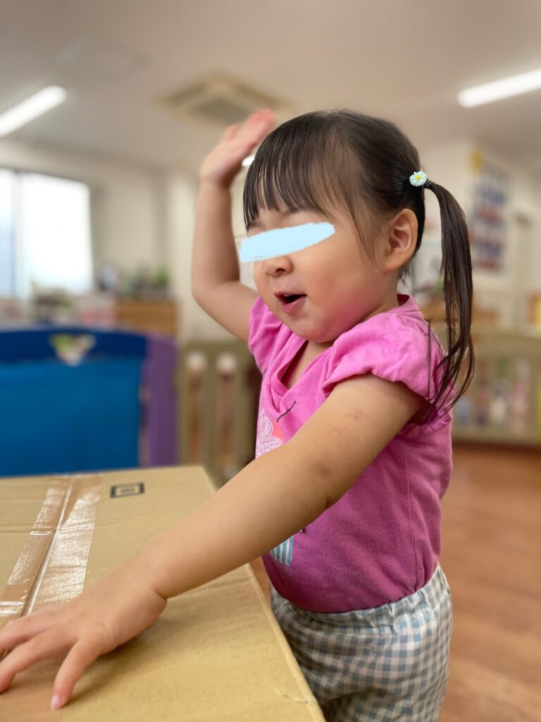 ダンボール遊び